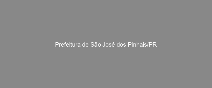 Provas Anteriores Prefeitura de São José dos Pinhais/PR